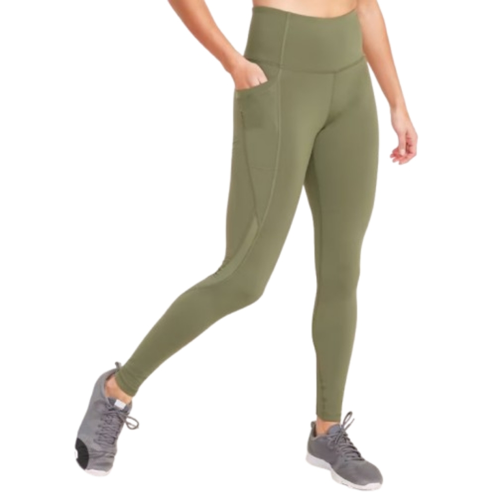 Old Navy High-Waisted 7/8 Length Green Athletic Leggings Go-dry Fitness